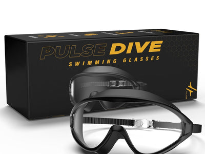 PulseIT Dive Swim Goggles – Wide-Vision Anti-Fog & UV Protected | Soft Silicone Frame | Fits Adults, Youth & Kids | Pool, Beach & Open Water
