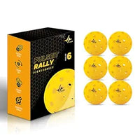 PulseITRally Outdoor Pickleball Balls – Set of 6 with 40 Precision Holes