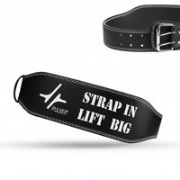 PulseITLift Leather Gym Belt with Adjustable Buckle for Secure Lower Back Support