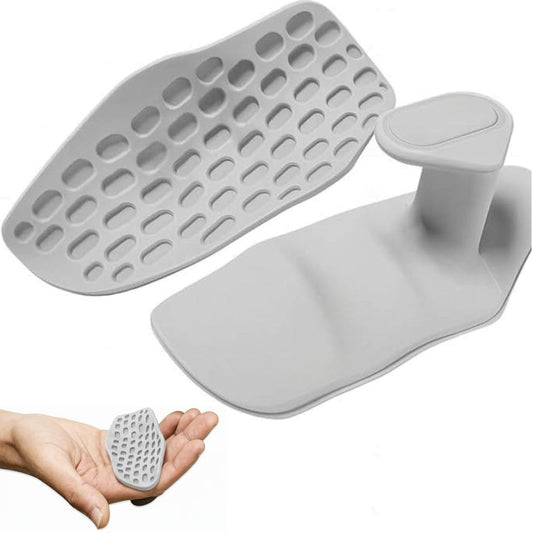 PulseIT Hold Silicone Weight Lifting Hand Grips | Non-Slip Gym Gripper Pads for Dumbbells, Barbells & Pull-Ups | Anti-Sweat, Comfortable & Durable | Workout Gloves Alternative for Men & Women (Grey)