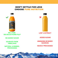 Pulseit Sea Buckthorn Pulp 500ml | 99% Fruit Pulp | Rich in Vitamin C & Antioxidants | Natural Health & Immunity Support | No Added Sugar | Premium Sea Buckthorn Pulp