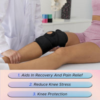 PulseIT Adjustable Knee Brace | Open Patella Compression Support