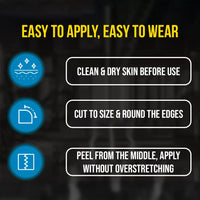 PulseITSportsTape Kinesiology Tape – Waterproof Sports Tape with Holes