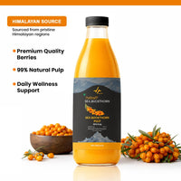 Pulseit Sea Buckthorn Pulp 500ml | 99% Fruit Pulp | Rich in Vitamin C & Antioxidants | Natural Health & Immunity Support | No Added Sugar | Premium Sea Buckthorn Pulp