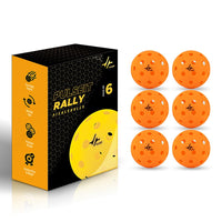 PulseITRally Outdoor Pickleball Balls – Set of 6 with 40 Precision Holes
