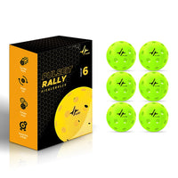 PulseITRally Outdoor Pickleball Balls – Set of 6 with 40 Precision Holes