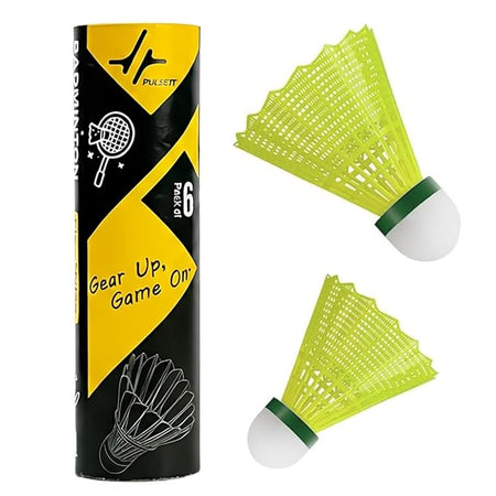PulseITShuttle Nylon Badminton Shuttlecock– Durable Feather-Like Shuttle, High Speed & Stability for Indoor & Outdoor Play. Lightweight Shuttle for Training & Professional Use