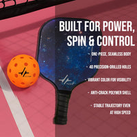 PulseITRally Outdoor Pickleball Balls – Set of 6 with 40 Precision Holes