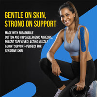 PulseITSportsTape Kinesiology Tape – Waterproof Sports Tape with Holes