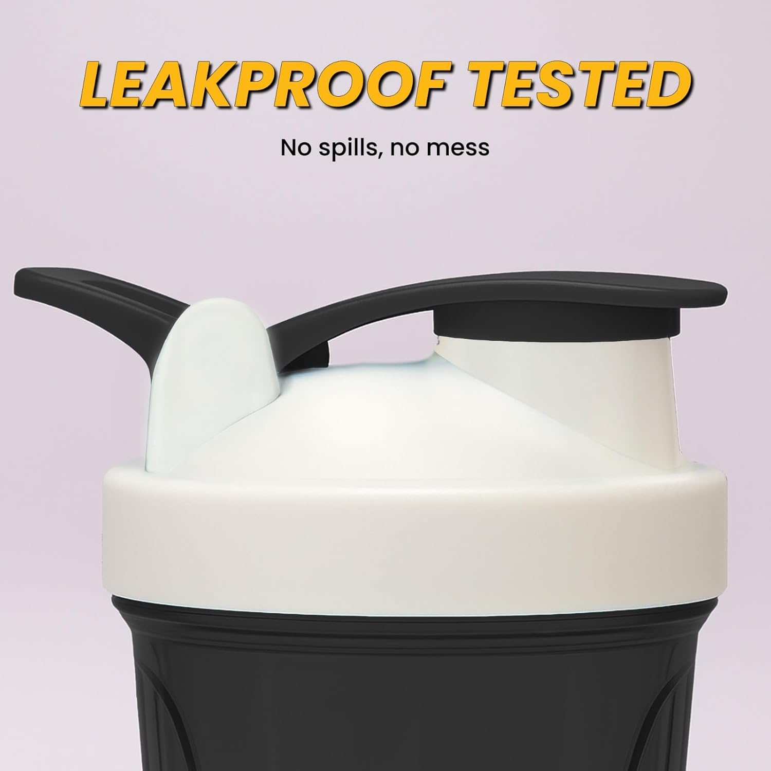 PULSEIT Shaker Blender | 100% Leak-proof, BPA-Free Blender Gym Bottle with Mixing Ball | Ideal for Whey Protein, Pre-workout, BCAA & Supplements Shakes| Plastic 400ml (Black)