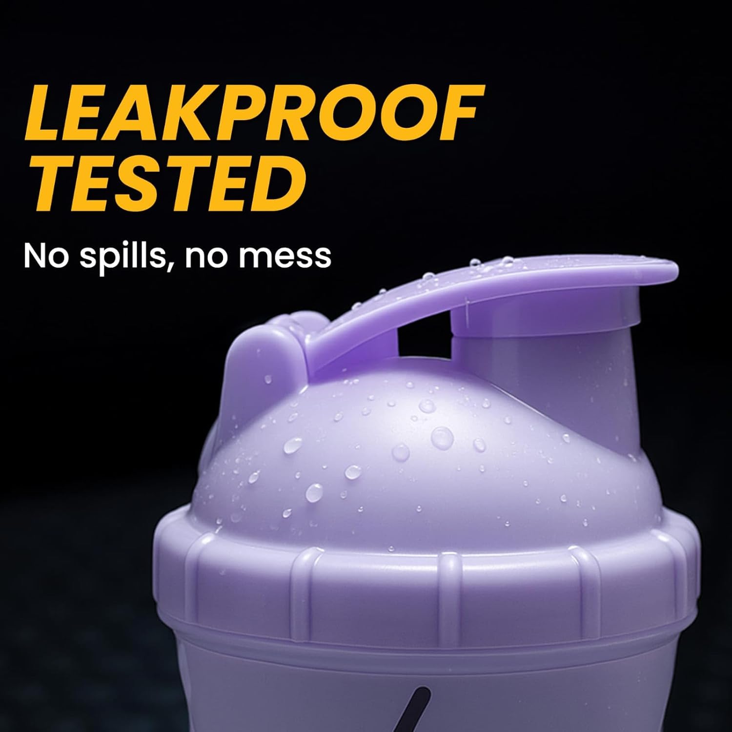 Pulseit Protein Shaker Bottle 500ml – Gym Shaker with 2 Storage Compartments for Supplements & Pills | BPA-Free, Leak-Proof & Durable Pre Workout Bottle | Ideal for Fitness, Workout & Sports (Purple)