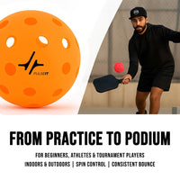 PulseITRally Outdoor Pickleball Balls – Set of 6 with 40 Precision Holes