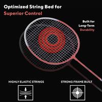 PulseIT Smash Badminton Racket Set – Lightweight Aluminium Frame | High-Tension Strings | 2 Rackets + Full Cover Included | Men, Women & Teens
