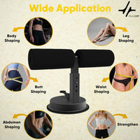 PulseITSit- Sit Up Bar PulseIT PulseSit Sit-Up Bar – Strong Vacuum Suction Base | 4 Adjustable Heights | Padded Foam Grip | Core Trainer for Home Gym | No Assembly Required | 1 Year Warranty