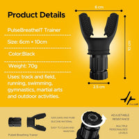 PulseIT BreatheIT Portable Breathing Trainer | Adjustable Resistance Device for Lung Strength
