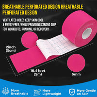 PulseITSportsTape Kinesiology Tape – Waterproof & Sweatproof Muscle Support Tape