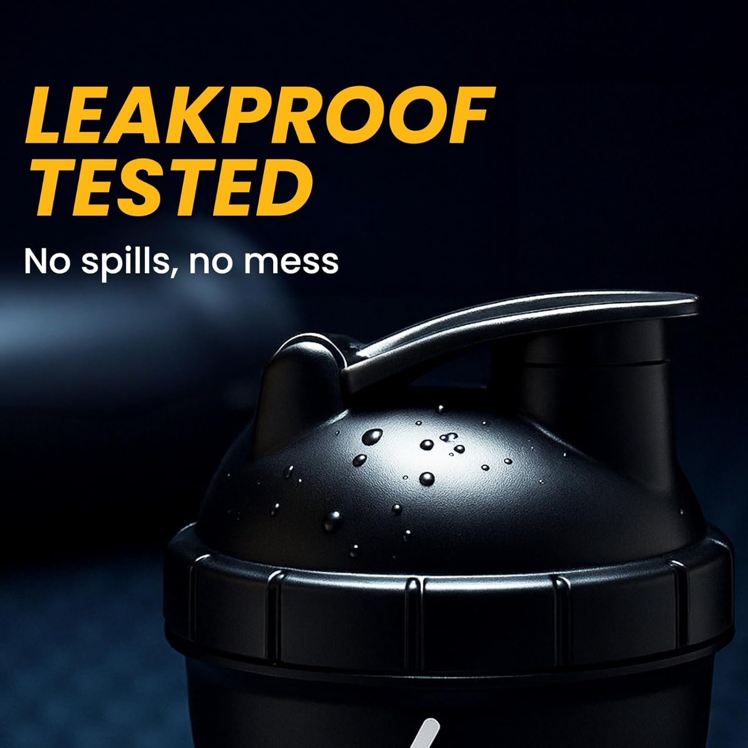 Pulseit Protein Shaker Bottle 500ml – Gym Shaker with 2 Storage Compartments for Supplements & Pills | BPA-Free, Leak-Proof & Durable Pre Workout Bottle | Ideal for Fitness, Workout & Sports (Black)