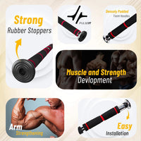 PulseIT PulseBar Pull-Up Bar – No Drilling | Fits Doors 60–100cm | Anti-Skid Foam Grip | Max Load 100kg | Chin-Ups, Pull-Ups & Core Training | Home Gym