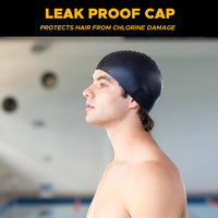 PulseITCap Silicone Swimming Cap for Women & Men, Adult, Vibrant Lightweight, Non-Slip, Easy Wear | Removal, Protects Hair