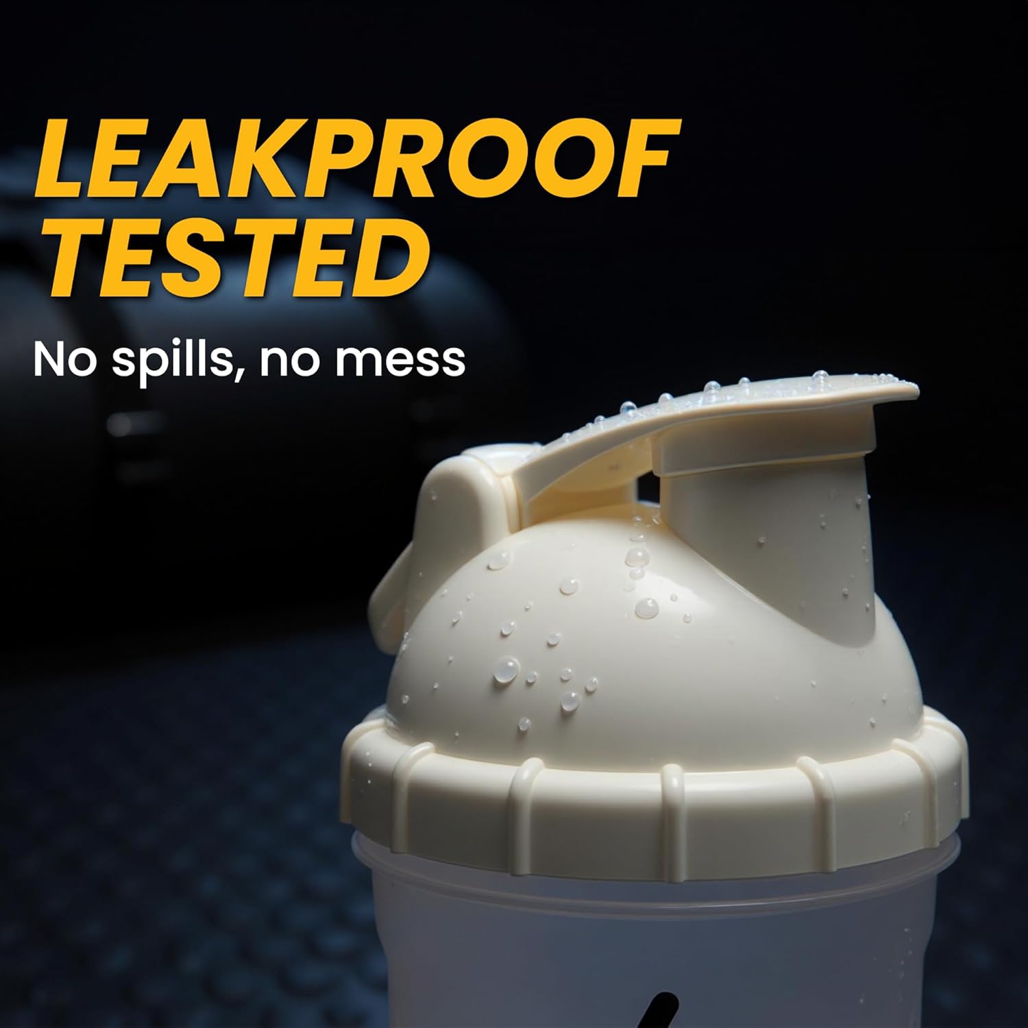 Pulseit Protein Shaker Bottle 500ml – Gym Shaker with 2 Storage Compartments for Supplements & Pills | BPA-Free, Leak-Proof & Durable Pre Workout Bottle | Ideal for Fitness, Workout & Sports (White)