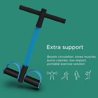 PulseITStep 4-Tube Resistance Band Exercise Puller, Yoga Pedal Tension Rope, Home Fitness Equipment for Full Body Workout