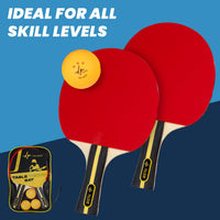 PulseIT DriveKit Table Tennis Set | Ergonomic Grip | 2 Bats & 3 Balls