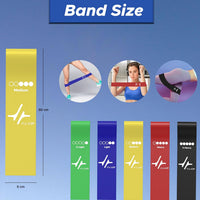 PulseIT Resistance Bands Set | Pack of 5 Loop Bands for Workout, Yoga & Strength Training