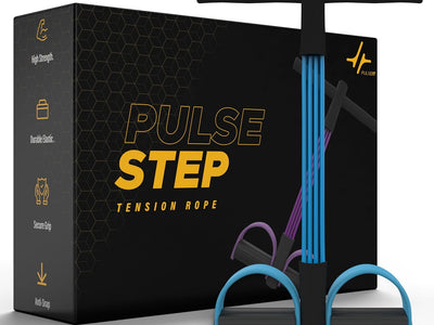 PulseITStep 4-Tube Resistance Band Exercise Puller, Yoga Pedal Tension Rope, Home Fitness Equipment for Full Body Workout