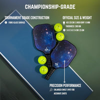 PulseITPaddleSet Pickleball Set with 2 Fiberglass Paddles & 4 Balls