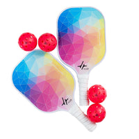 PulseITPaddleSet Pickleball Set with 2 Fiberglass Paddles & 4 Balls