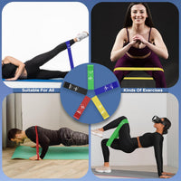 PulseIT Resistance Bands Set | Pack of 5 Loop Bands for Workout, Yoga & Strength Training