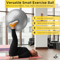 PulseIT FlexSphere Spiky Gym Ball – Anti-Burst | Strengthens Core, Balance & Flexibility | Yoga, Pilates & Physical Therapy | Foot Pump Included