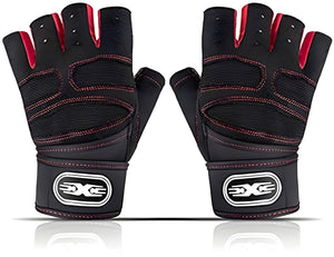 PulseIT GripGloves Pro Weightlifting Gloves – 12" Integrated Wrist Wraps | Full Hand Rubber Padding | Silicone Grip | Breathable Mesh | Men & Women | M / L / XL