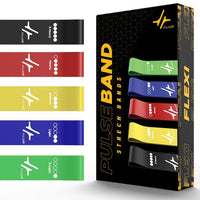 PulseIT Resistance Bands Set | Pack of 5 Loop Bands for Workout, Yoga & Strength Training