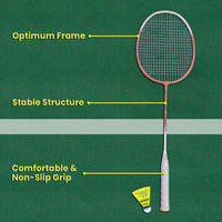 PulseIT Smash Badminton Racket Set – Lightweight Aluminium Frame | High-Tension Strings | 2 Rackets + Full Cover Included | Men, Women & Teens