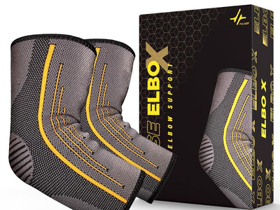 PulseIT ElboX Elbow Support Brace – 4-Way Compression | Breathable & Anti-Slip | Arthritis, Tennis Elbow & Workout Relief | Pack of 2 | M / L / XL