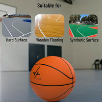 PulseIT BounceX Size 7 Basketball – Enhanced Grip, All-Surface Durability | Indoor & Outdoor | Includes Pump & Needle | Kids, Adults & Athletes