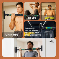 PulseITBar Heavy Duty Pull Up Bar – 100kg Capacity (Green, Heavy Duty)