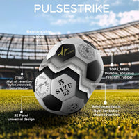 PulseIT PulseStrike Football – Size 5 | 32-Panel PU Leather | All-Surface Play | Excellent Flight & Control | Pump & Needle Included | Training & Match Use