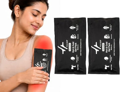 PulseIT Reusable Hot and Cold Gel Pack for Pain Relief | Ice Pack & Heat Therapy Pack for Knee, Back, Shoulder, Neck Pain, Swelling, Injury Recovery | Leak-Proof Flexible Gel Pack