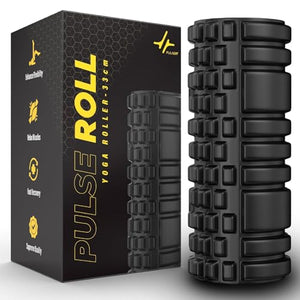 PulseITRoll Foam Roller for Deep Tissue Massager, High Density Exercise Patented Roller for Muscle Massage and Myofascial Trigger Point Release Back Roller for Fitness, Yoga and Pilates
