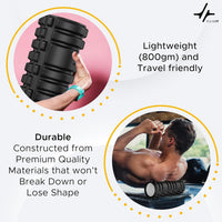 PulseITRoll Foam Roller for Deep Tissue Massager, High Density Exercise Patented Roller for Muscle Massage and Myofascial Trigger Point Release Back Roller for Fitness, Yoga and Pilates