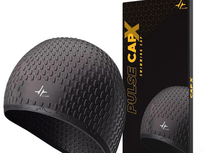 PulseIT CapX Silicone Swim Cap – Fits All Hair Types | Waterproof, Non-Slip & Comfortable | Protects Hair from Chlorine | Men & Women