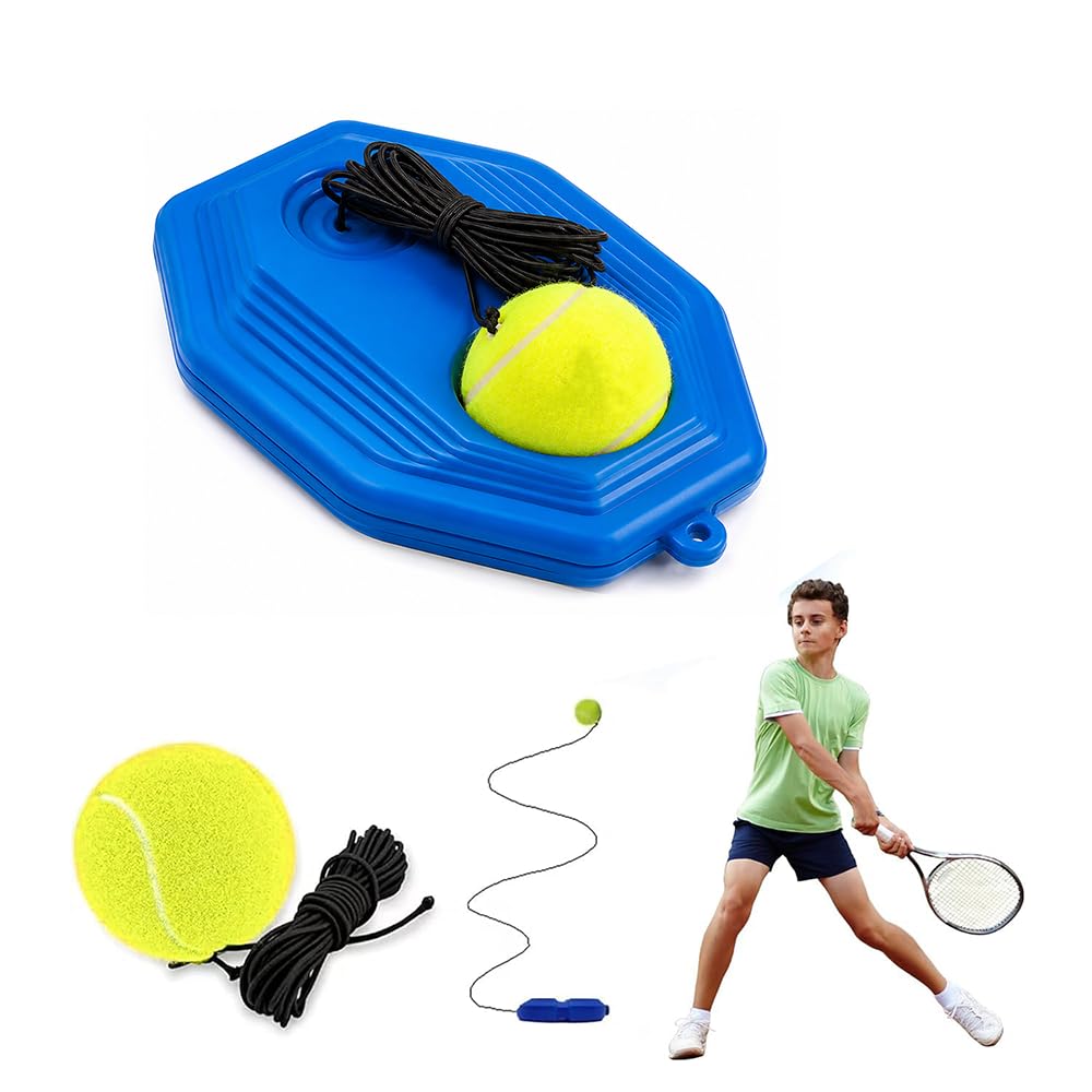 PulseITStroke - Tennis Trainer Rebound Ball with String| Cricket & Tennis Rebound Ball with Rope | Fill with Water or Sand for Stability