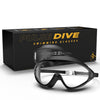 PulseIT Dive Swim Goggles – Wide-Vision Anti-Fog & UV Protected | Soft Silicone Frame | Fits Adults, Youth & Kids | Pool, Beach & Open Water