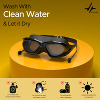 PulseIT Glide Swim Goggles – Anti-Fog, Leak-Proof & UV Protected | Built-In Ear Plugs | Precision Fit for Long Sessions | Adults, Youth & Kids | Pool & Open Water