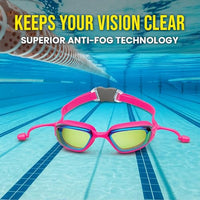 PulseIT Flow Swimming Goggles for Women – Anti-Fog, Leak-Proof & UV Protected | Adjustable Straps | Includes Case & Ear Plugs | Pool, Beach & Open Water