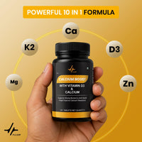 PULSEIT Calcium Booster with Vitamin D3 & K2-7 | Bone & Joint Support | 60 Tablets