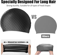 PulseIT CapX Silicone Swim Cap – Fits All Hair Types | Waterproof, Non-Slip & Comfortable | Protects Hair from Chlorine | Men & Women