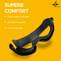 PulseIT Glide Swim Goggles – Anti-Fog, Leak-Proof & UV Protected | Built-In Ear Plugs | Precision Fit for Long Sessions | Adults, Youth & Kids | Pool & Open Water